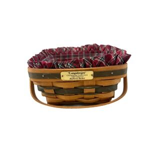 1993 Longaberger Bayberry Basket Green Trim w/Liner Vintage Christmas Collection